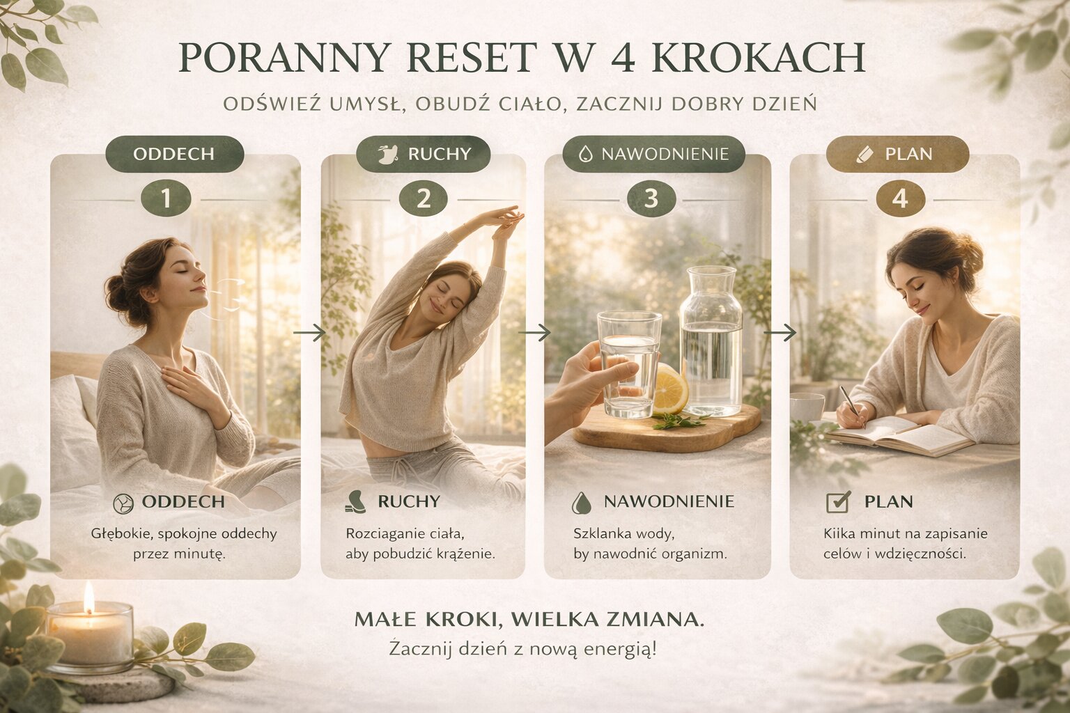 Poranny reset: jak zacząć dzień, aby uniknąć spadków energii